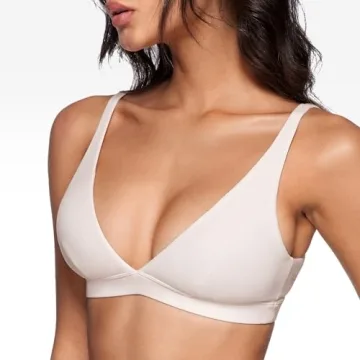 INGIA Women's Deep V-Neck Sports Bra Yoga Workout Essential
