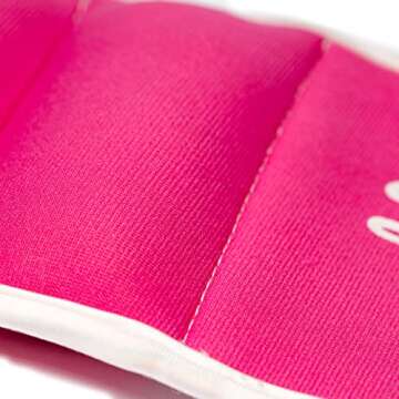 Ankle Weights Set (2 x 3lb Cuffs) - 6lbs in Total - for Women, Men and Kids – Used for Workouts at Home, Pilates, Yoga, Boxing, Dancing and Resistance Training, Pink