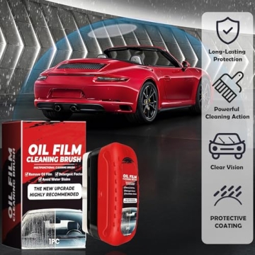 MAUSGAAV New 3-Pack Automotive Oil Film Cleaning Brush, Oil Film Remover for Car Windshield, Car Win...