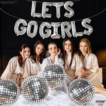 KatchOn, Lets Go Girls Balloons Set - 22 Inch, Pack of 15 | Bachelorette Balloons, Last Disco Bachelorette Party Decorations | Disco Balloons, Disco Party Decorations | Lets Go Girls Party Decorations