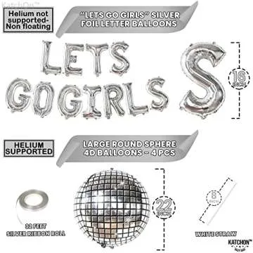 KatchOn Disco Balloons Set for Bachelorette Parties