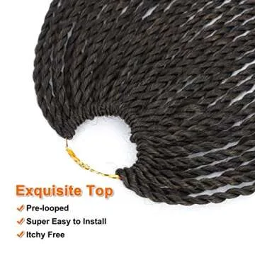 NAYOO Crochet Hair Senegalese Twist 18 Inch Ombre Braids