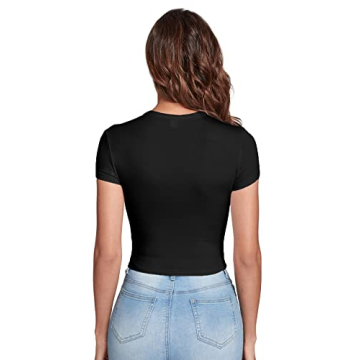 Verdusa Women's Casual Crop Tee Top for Everyday Style