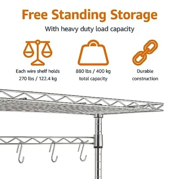 Amazon Basics Kitchen Storage Baker's Rack - Stylish & Sturdy