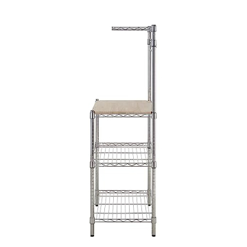 Amazon Basics Kitchen Storage Baker's Rack - Stylish & Sturdy