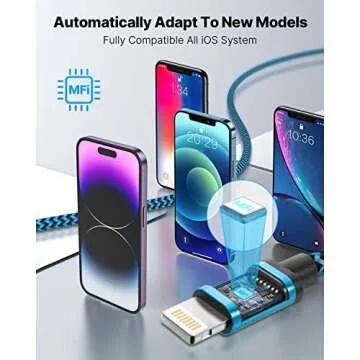 [Apple MFi Certified] iPhone Charger, Lightning Cable 3PACK 6FT Fast Charging iPhone Charging Cable Nylon Braided iPhone Charger Cord Compatible with iPhone 14/13/12/11 Pro Max/XS MAX/XR/XS/X/8/iPad