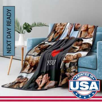 DayOfShe Custom Photo Blanket - Perfect Personalized Gifts