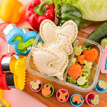 Sandwich Cutter and Sealer for Kids 10PCS - Fun Lunch Shapes!