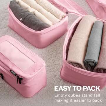 Aerotrunk Compression Packing Cubes - 6-Pack Travel Organizers