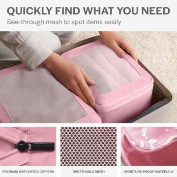 Aerotrunk Compression Packing Cubes - 6-Pack Travel Organizers