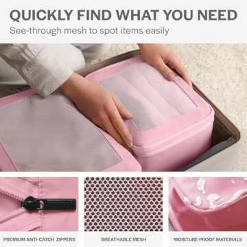 Aerotrunk Compression Packing Cubes - 6-Pack Travel Organizers