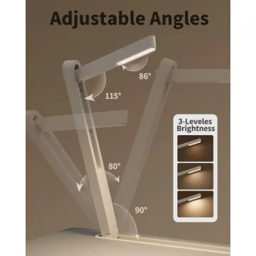 SAIJI Laptop Bed Tray Desk with LED Light - Adjustable & Extra-Large