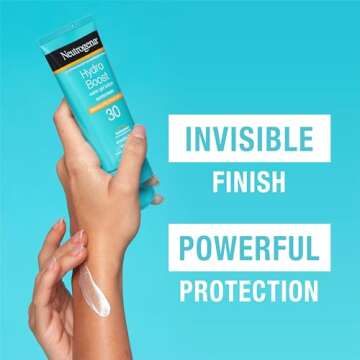 Neutrogena Hydro Boost Water Gel Sunscreen Lotion with Broad Spectrum SPF 30, Water-Resistant Hydrating Body Sunscreen, Non-Greasy & Moisturizing, Hyaluronic Acid, Travel Size, 3 fl. Oz