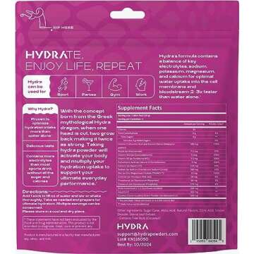 Hydra Powder Electrolyte Packets for Ultimate Hydration