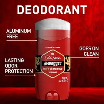 Old Spice Aluminum Free Deodorant for Men, 24/7 Odor Protection, 24/7 Lasting Freshness, Red Collect...