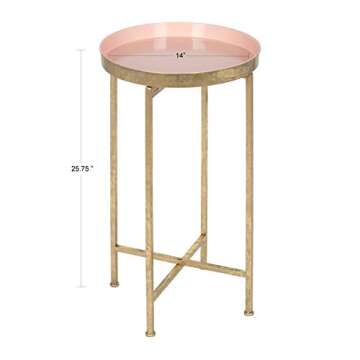 Kate and Laurel Stylish Foldable Tray Accent Table
