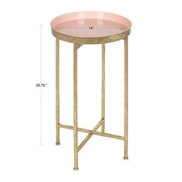 Kate and Laurel Stylish Foldable Tray Accent Table