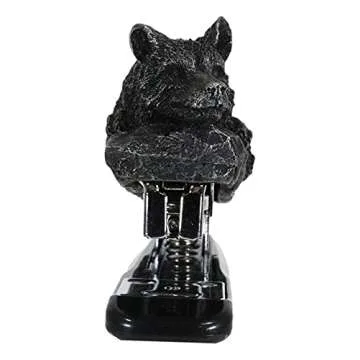 Ebros Resting Alpha Wolf Stapler Office Decor