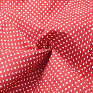 7Pieces 19.5" x 19.5" 100% Cotton Fabric Fat Quarters Fabric Bundles, Pre-Cut Floral Print Quilting Squares for DIY Sewing Scrapbooking Crafting Artcraft (Rose)