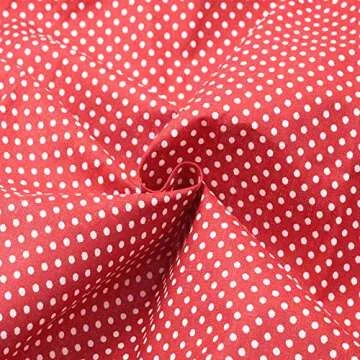 7Pieces 19.5" x 19.5" 100% Cotton Fabric Fat Quarters Fabric Bundles, Pre-Cut Floral Print Quilting Squares for DIY Sewing Scrapbooking Crafting Artcraft (Rose)