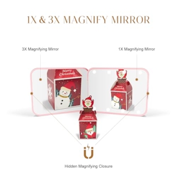 Kakuje Compact Mirror with LED Light - Portable & Stylish