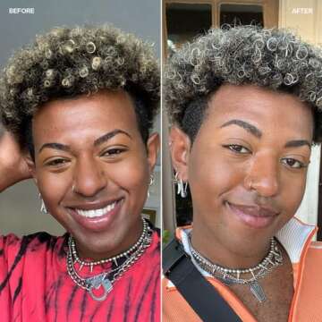 oVertone Haircare Color Depositing Conditioner - 8 oz Semi Permanent Hair Color with Shea Butter & Coconut Oil - Temporary Hair Color Dye - Vegan, Cruelty-Free - Pastel Silver