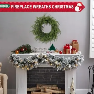 24 Inch Soft Bendable Christmas Wreath for Festive Decor