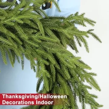 24 Inch Soft Bendable Christmas Wreath for Festive Decor