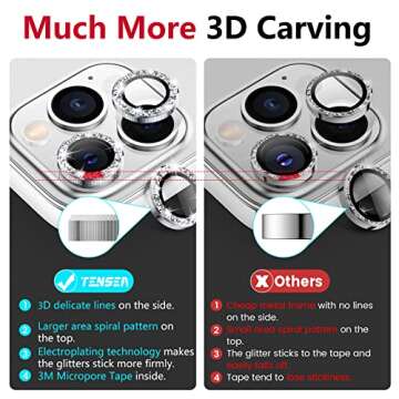 Tensea iPhone 13 Pro Max Camera Lens Protector 9H Glass