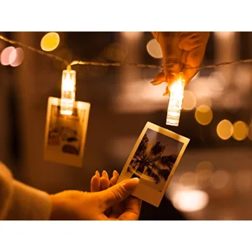 Charmed LED Fairy String Lights with Clips for Warm Ambiance