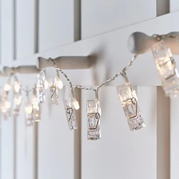 Charmed LED Fairy String Lights with Clips for Warm Ambiance