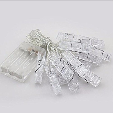 Charmed LED Fairy String Lights with Clips for Warm Ambiance