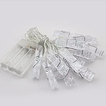 Charmed LED Fairy String Lights with Clips for Warm Ambiance