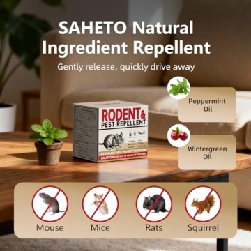 Mouse Repellent 36 Balls, Natural Peppermint Rodent Deterrent for Home & Garden