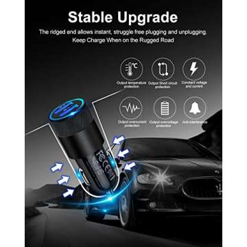 [5pcs] Car Charger Adapter, AILKIN USB Multi Port Cigarette Lighter Fast Charging Power Block plug for iPhone 16 15 14 13 Pro Max, Samsung Galaxy S24 Ultra S8 LG Moto, 3.4A Dual Cargador Carro for Car