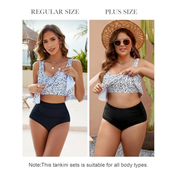 Flattering Edelqual Plus Size Tankini Swimsuit Set