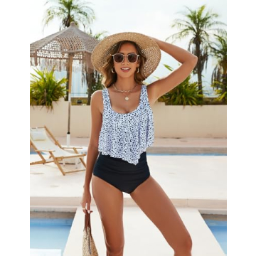 Flattering Edelqual Plus Size Tankini Swimsuit Set