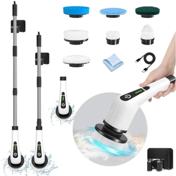 LOSUY Electric Spin Scrubber with 7 Brush Heads and Cordless Design