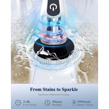 LOSUY Electric Spin Scrubber with 7 Brush Heads and Cordless Design