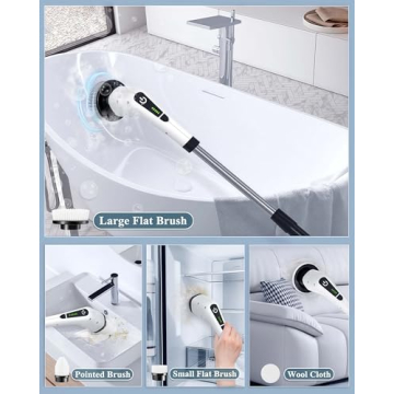 LOSUY Electric Spin Scrubber with 7 Brush Heads and Cordless Design