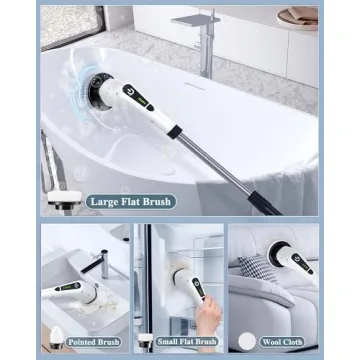 LOSUY Electric Spin Scrubber with 7 Brush Heads and Cordless Design