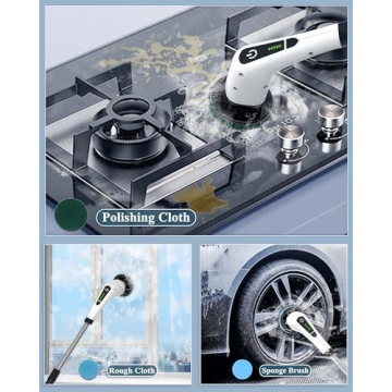 LOSUY Electric Spin Scrubber with 7 Brush Heads and Cordless Design