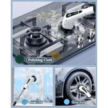 LOSUY Electric Spin Scrubber with 7 Brush Heads and Cordless Design