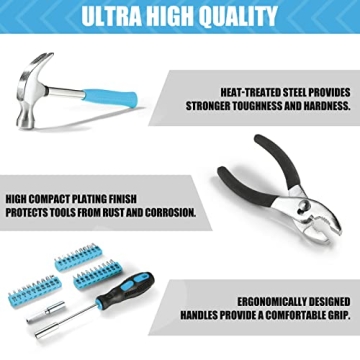 ENGiNDOT 57-Piece Home Tool Kit for DIY & Repairs