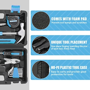 ENGiNDOT 57-Piece Home Tool Kit for DIY & Repairs