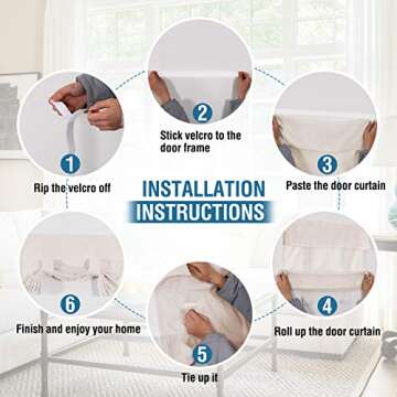 H.VERSAILTEX Natural Linen Blended Door Curtain - Semi Sheer French Door Curtain Light Filtering Tri...