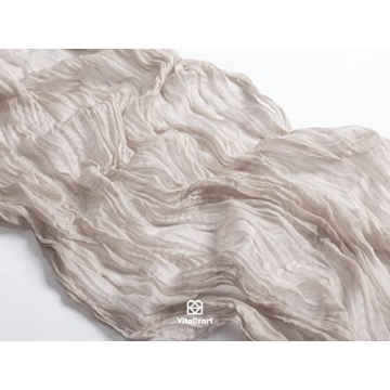Vitalizart 10ft Cheesecloth Table Runner for Events
