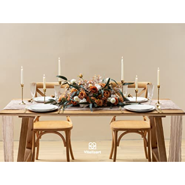 Vitalizart 10ft Cheesecloth Table Runner for Events