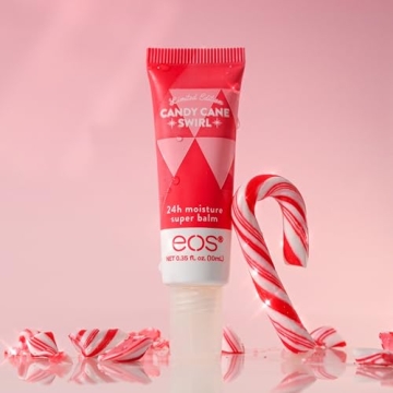 eos Candy Cane Swirl Lip Balm - Holiday Must-Have 24H Moisture