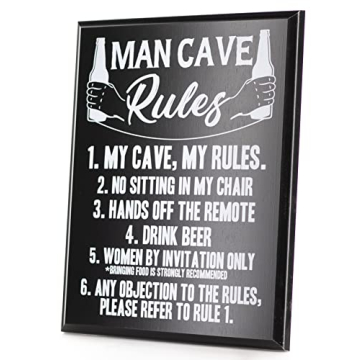 Rustic Man Cave Decor Wooden Bar Sign for Him